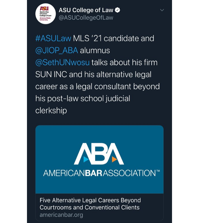 ASU College of Law on Twitter
